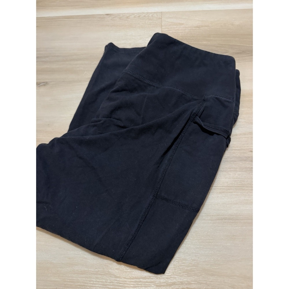 RBX Women's 2XL Black Capri Leggings Pull On Stretch Cotton Spandex Solid